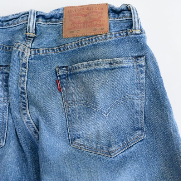 Levi's 501 Blue Skinny Straight Denim Jeans Size 30x32 - Picture 12 of 16